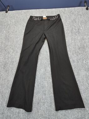 Vertigo Paris Black High Waist Flare Trousers Womens 6 Made in France Career
